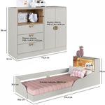 Quarto-Infantil-com-Cama-Solteiro-Montessoriana-com-iluminacao-Led-e-Comoda-3-Gavetas-CJ080-Lille