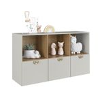 Quarto-Infantil-Cama-Solteiro-Montessoriana-Led-Comoda-e-Guarda-Roupas-CJ078-Lille