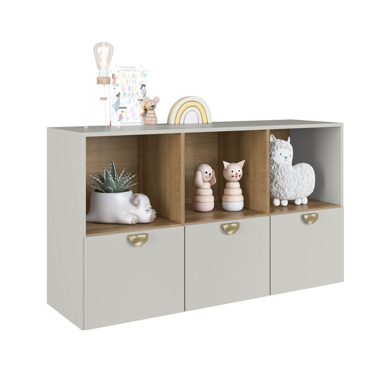 Quarto-Infantil-Cama-Solteiro-Montessoriana-Led-Comoda-e-Guarda-Roupas-CJ078-Lille