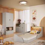 Quarto-Infantil-Cama-Solteiro-Montessoriana-Led-Comoda-Guarda-roupa-CJ076-Lille-Art-In-Moveis
