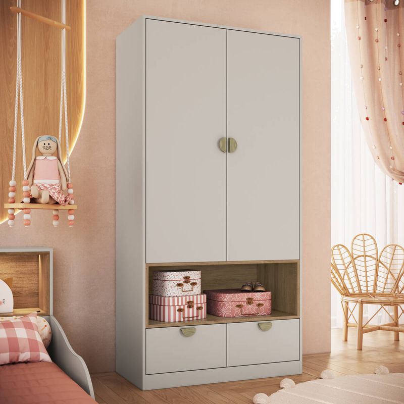 Guarda-Roupa-Infantil-2-Portas-2-Gavetas-Lille-Art-in-Moveis