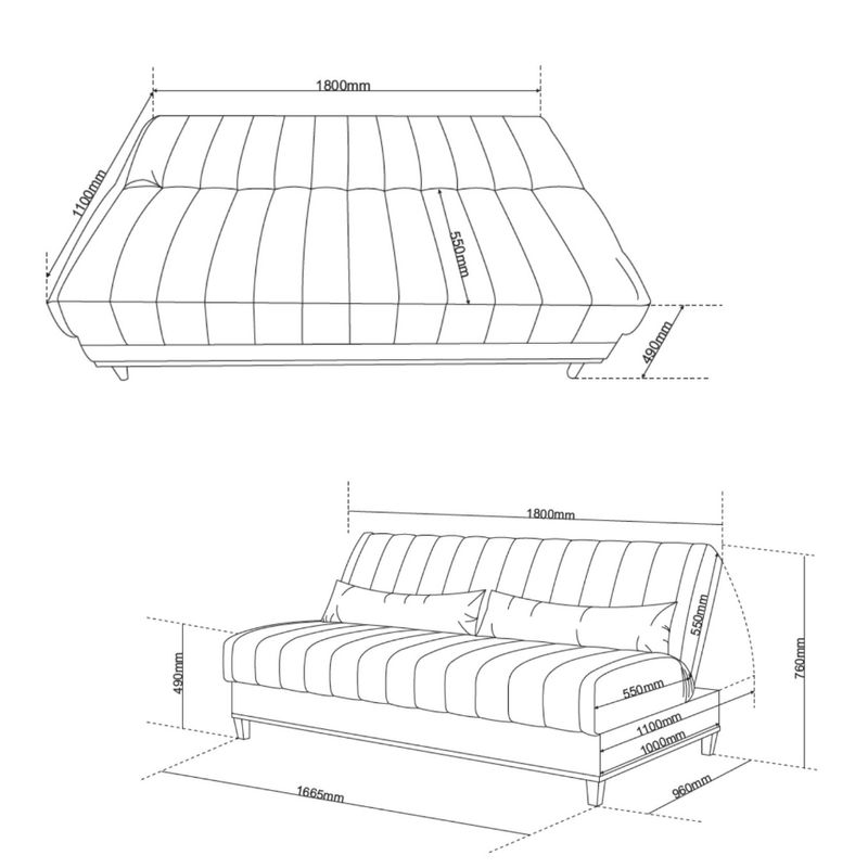 Sofá Cama 180cm Veludo Santorini Viero
