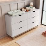 Cômoda Infantil 6 Gavetas Em MDF Alice Mobikasa