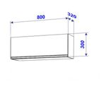 Armário Aéreo 1 Porta Basculante 80cm Star Indekes