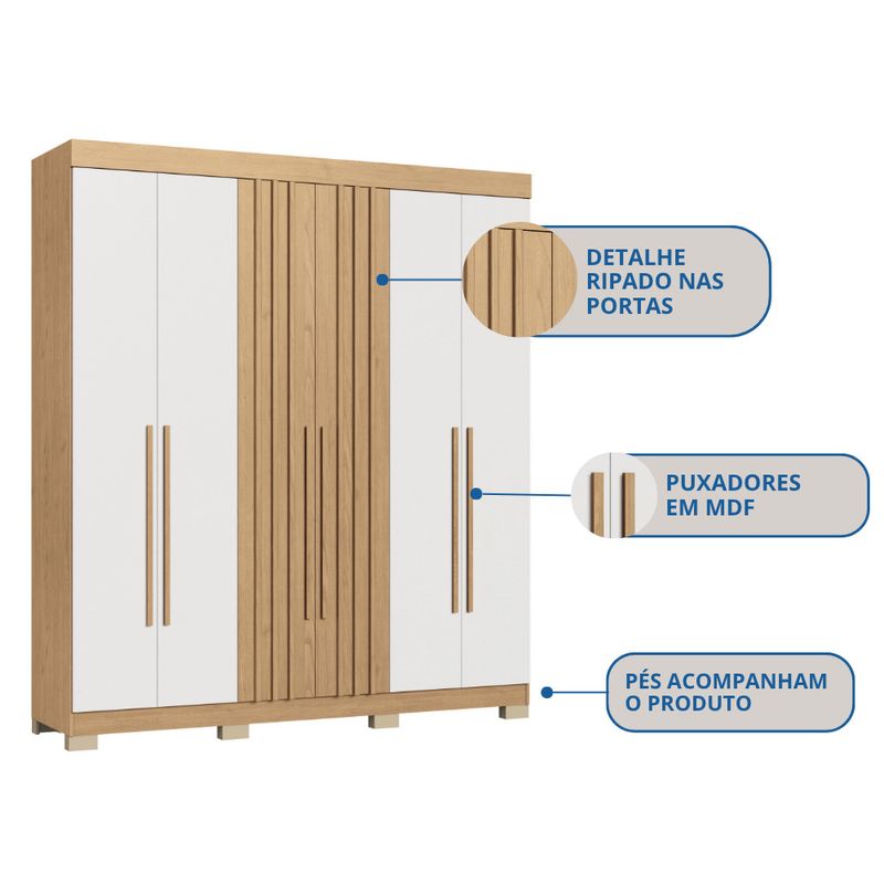 Guarda-Roupa-Casal-Flex-6-Portas-com-Pes-Verona-Moveis-Castro