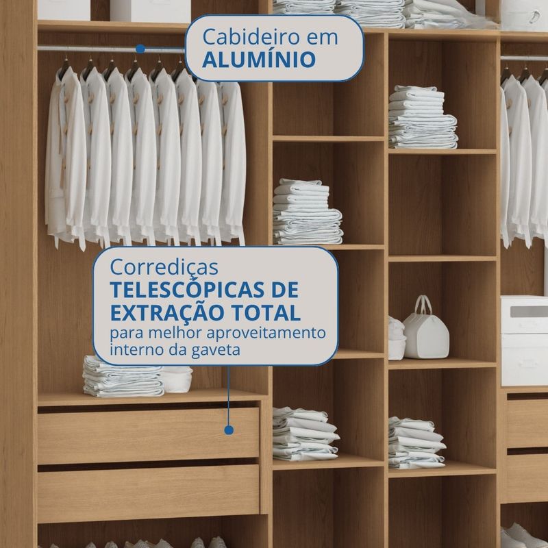 Guarda-Roupa-Casal-Flex-com-Espelho-3-Portas-de-Correr-em-MDF-Imperial-New-Moveis-Castro
