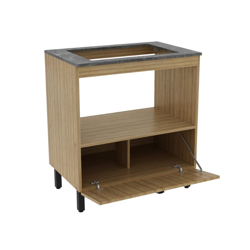 Balcão para Cooktop 4 Bocas 1 Porta Basculante BL3315 Tecno Mobili