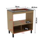 Balcão para Cooktop 4 Bocas 1 Porta Basculante BL3315 Tecno Mobili