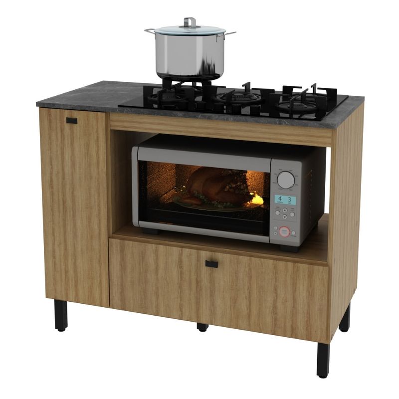 Balcão para Cooktop 5 Bocas 2 Portas BL3316 Tecno Mobili