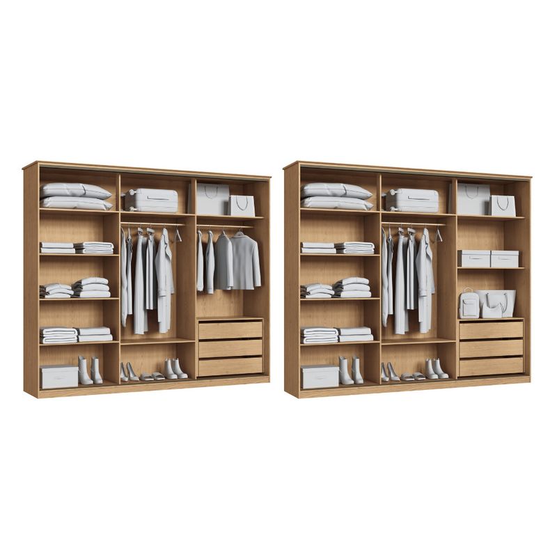 Guarda-Roupa-Casal-com-Espelho-3-Portas-de-Correr-em-MDF-Duque-New-Moveis-Castro