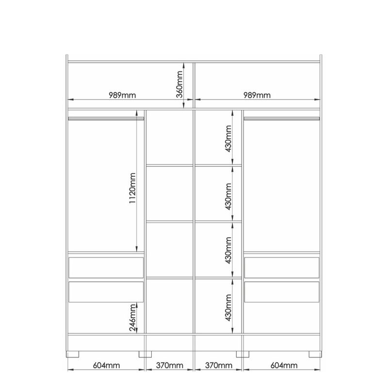 Guarda-Roupa-Casal-2-Portas-de-Correr-com-Pes-em-MDF-Pontal-Moveis-Castro