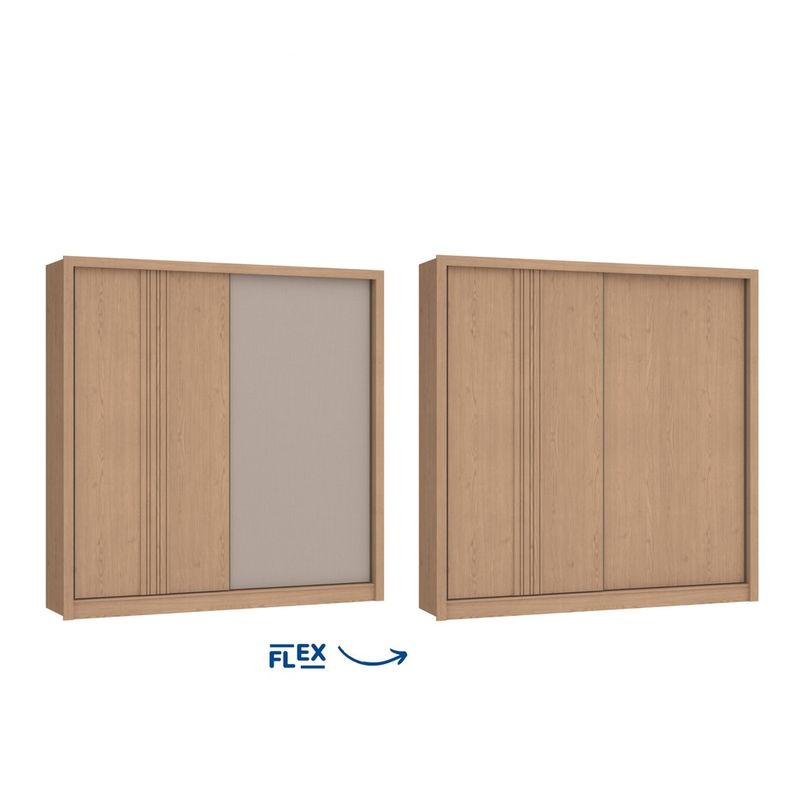 Guarda-Roupa-Casal-Flex-Ripado-2-Portas-de-Correr-Turim-Moveis-Castro