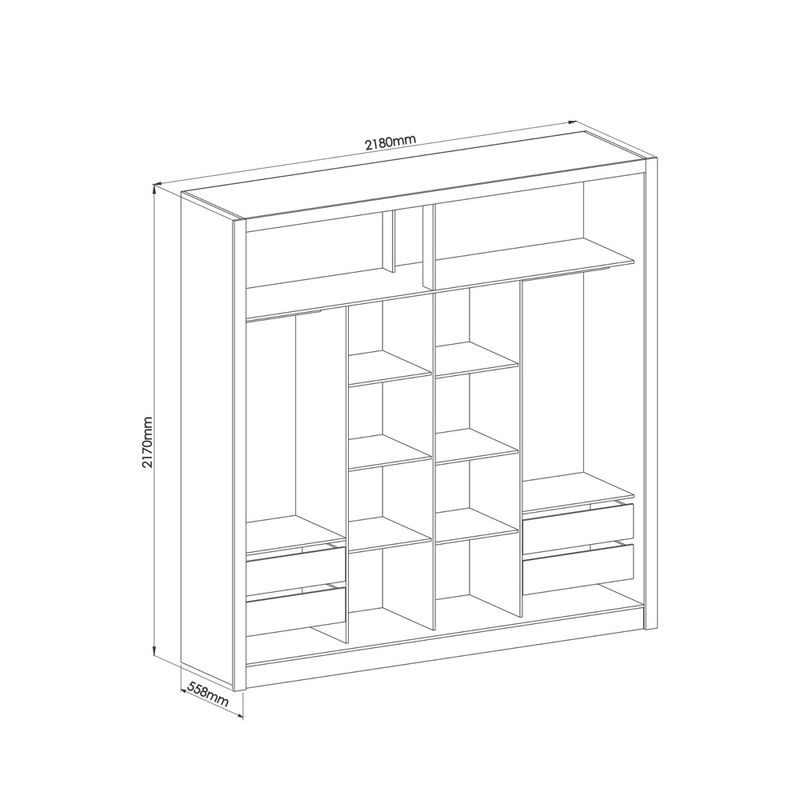 Guarda-Roupa-Casal-Flex-Ripado-2-Portas-de-Correr-Turim-Moveis-Castro