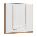 Guarda Roupa Casal 4 Portas 4 Gavetas Astor Móveis Castro