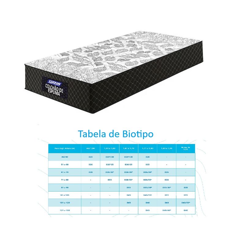 Colchão Solteiro 88cm Espuma D23 Supreme Gazin