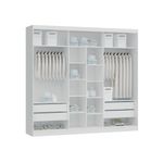 Guarda Roupa Casal com Espelho 3 Portas de Correr em MDF Imperial New Móveis Castro