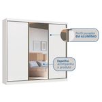 Guarda Roupa Casal com Espelho 3 Portas de Correr em MDF Imperial New Móveis Castro