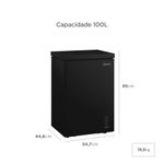 Freezer Horizontal Midea Inverter MDRC151FZD 100L