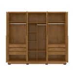 Guarda Roupa Casal com Espelho 6 Portas e Pés Serena Mobikasa