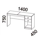 Penteadeira Camarim com Espelho 2 Gavetas Versa Telasul