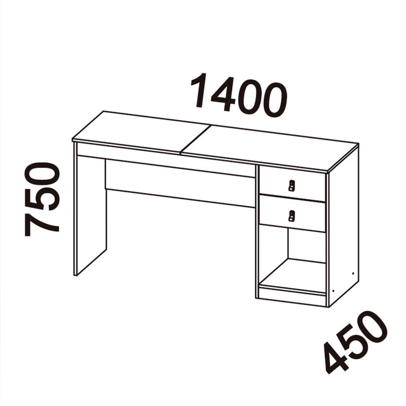 Penteadeira Camarim com Espelho 2 Gavetas Versa Telasul