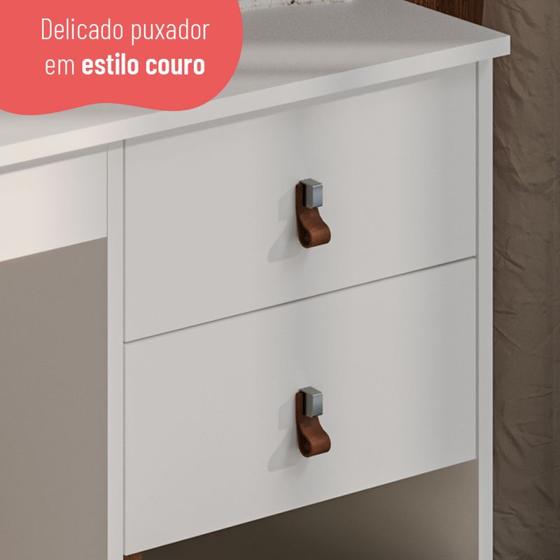 Penteadeira Camarim com Espelho 2 Gavetas Versa Telasul