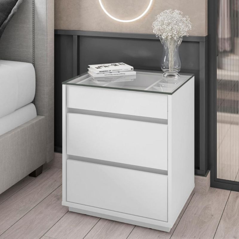 Mesa de Cabeceira 3 Gavetas Belize Casa D