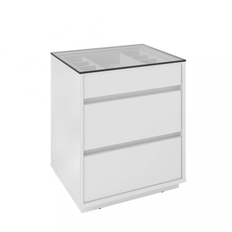 Mesa de Cabeceira 3 Gavetas Belize Casa D