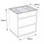 Mesa de Cabeceira 3 Gavetas Belize Casa D