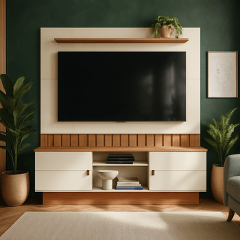 Estante Home Ripada para TV até 70 Polegadas 2 Portas de Correr Florianópolis Mobler