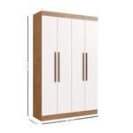 Guarda Roupa Solteiro 4 Portas Em MDF Melbourne Doripel