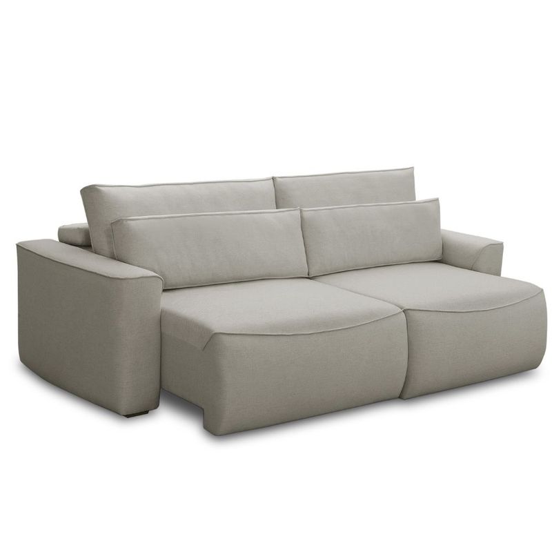 Sofá 3 Lugares Retrátil e Reclinável Linho Nobile Ferguile