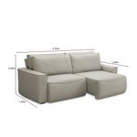 Sofá 3 Lugares Retrátil e Reclinável Linho Nobile Ferguile