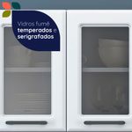 Armário Aéreo 3 Portas de Vidro Liz Telasul
