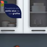 Armário Aéreo 3 Portas de Vidro Liz Telasul