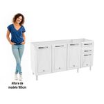 Balcão de Pia 4 Portas 2 Gavetas 160cm sem Pia Star New Telasul