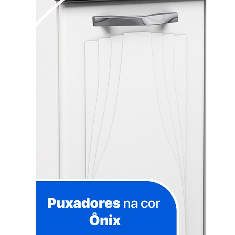 Balcão de Pia 4 Portas 2 Gavetas 160cm sem Pia Star New Telasul