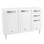 Balcão de Pia 3 Portas 2 Gavetas 120cm sem Pia Star New Telasul