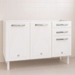 Balcão de Pia 3 Portas 2 Gavetas 120cm sem Pia Star New Telasul