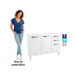 Balcão de Pia 3 Portas 2 Gavetas 120cm sem Pia Star New Telasul