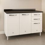 Balcão de Pia 3 Portas 2 Gavetas 120cm com Tampo Star New Telasul