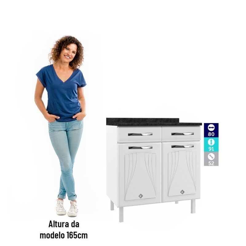 Balcão 2 Portas 2 Gavetas Star New Telasul