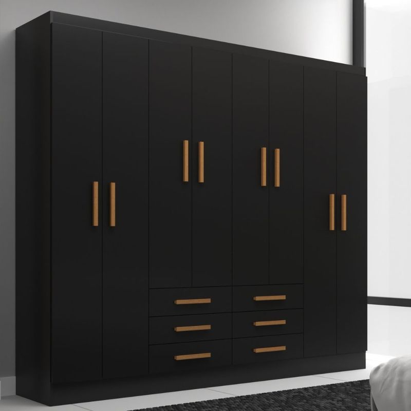 Guarda Roupa Casal 8 Portas 6 Gavetas Paris Evidência Móveis