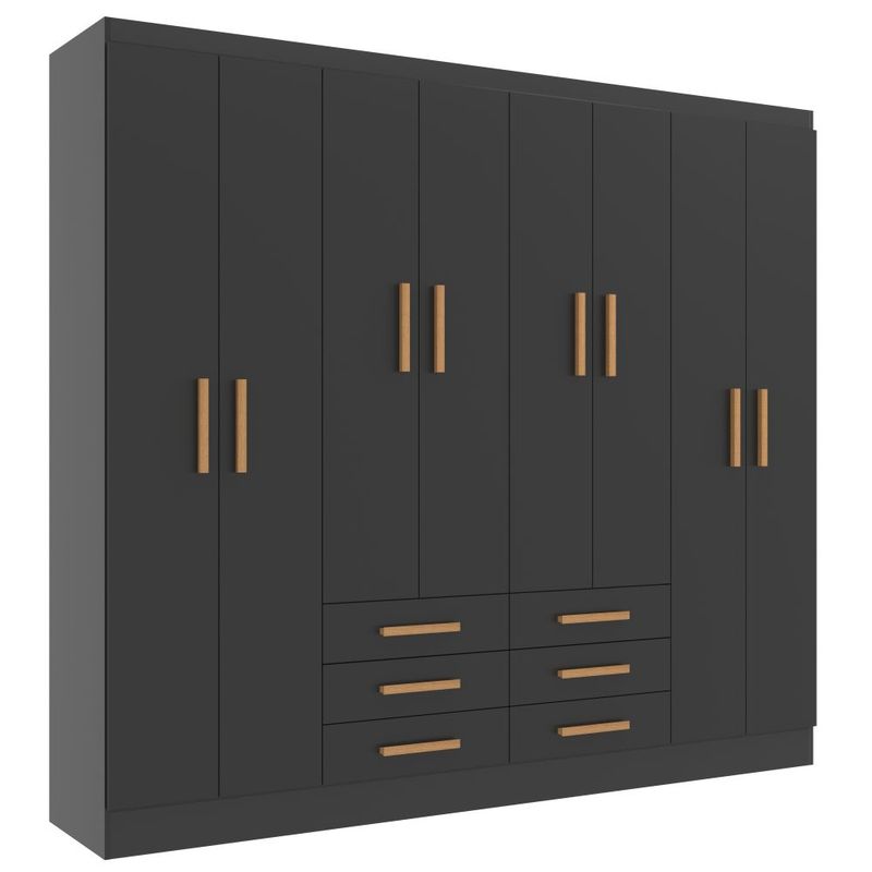 Guarda Roupa Casal 8 Portas 6 Gavetas Paris Evidência Móveis