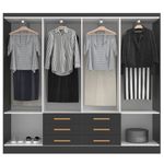 Guarda Roupa Casal 8 Portas 6 Gavetas Paris Evidência Móveis