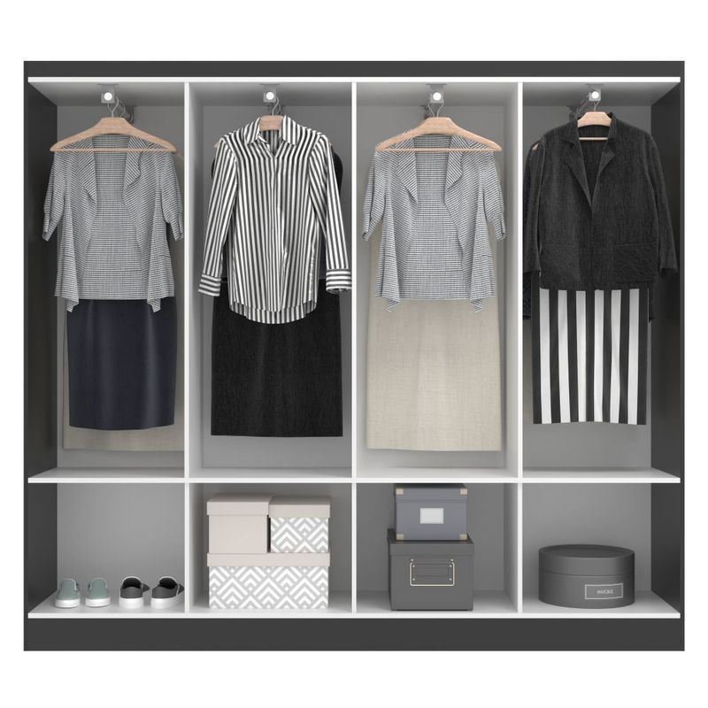 Guarda Roupa Casal 8 Portas Paris Evidência Móveis