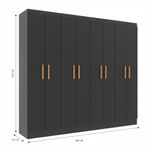 Guarda Roupa Casal 8 Portas Paris Evidência Móveis