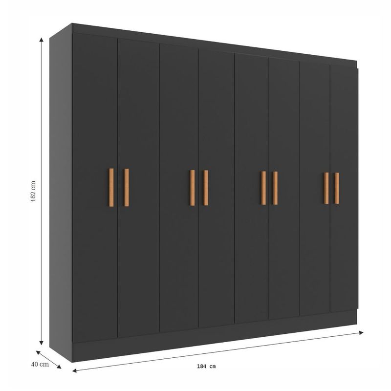 Guarda Roupa Casal 8 Portas Paris Evidência Móveis