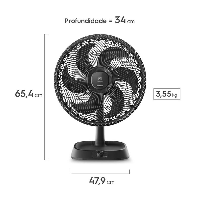 Ventilador de Mesa Electrolux 6 Pás 40cm DuoForce Air+ EFD40 126W