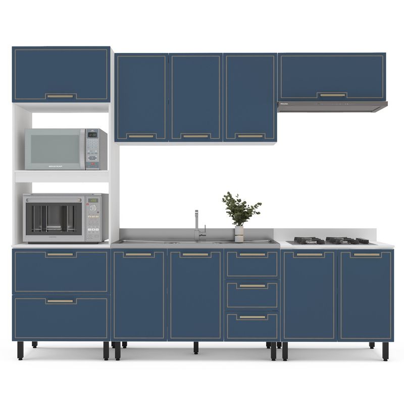 Cozinha Modulada 5 Peças sem Pia Amara Politorno Móveis
